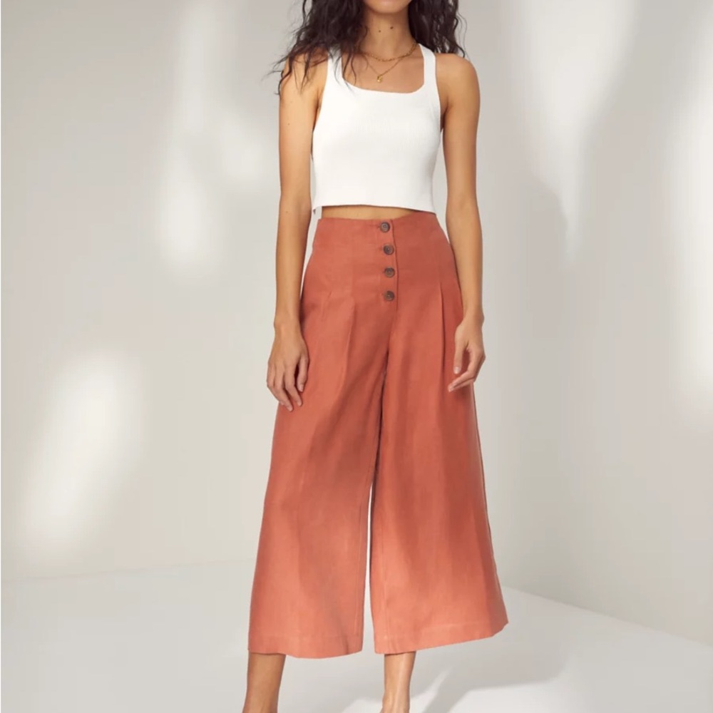 LIKE NEW Wilfred | Wander Pant in Moroccan Spice High Rise Wide Leg Ankle Length